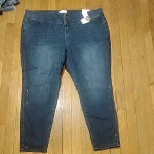 nwt lane bryant high rise jegging jeans womens plus size 26 ankle flex magic